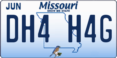 MO license plate DH4H4G