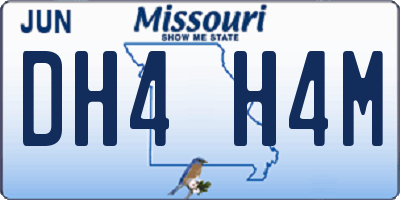 MO license plate DH4H4M
