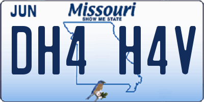 MO license plate DH4H4V