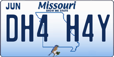 MO license plate DH4H4Y