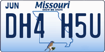 MO license plate DH4H5U