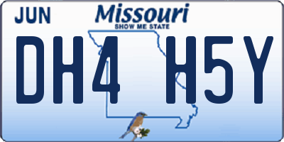 MO license plate DH4H5Y