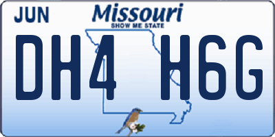 MO license plate DH4H6G