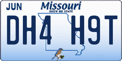 MO license plate DH4H9T