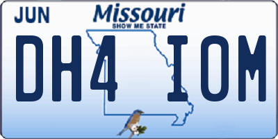 MO license plate DH4I0M