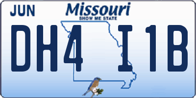 MO license plate DH4I1B