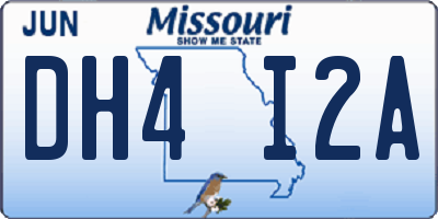 MO license plate DH4I2A