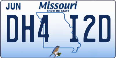 MO license plate DH4I2D