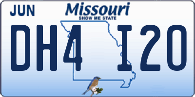 MO license plate DH4I2O