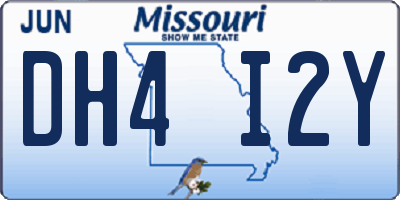 MO license plate DH4I2Y