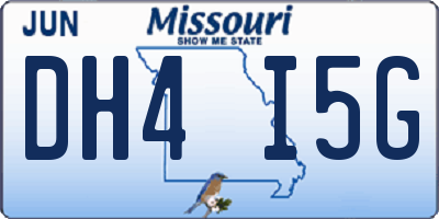 MO license plate DH4I5G