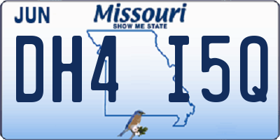 MO license plate DH4I5Q
