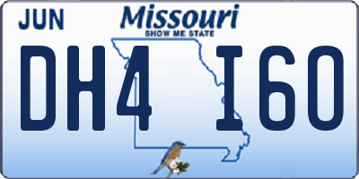 MO license plate DH4I6O