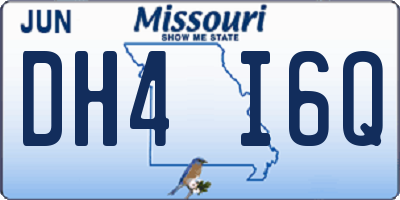 MO license plate DH4I6Q