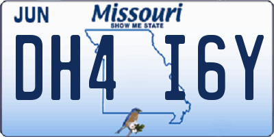 MO license plate DH4I6Y