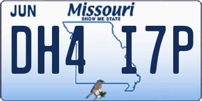 MO license plate DH4I7P