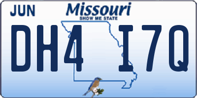 MO license plate DH4I7Q