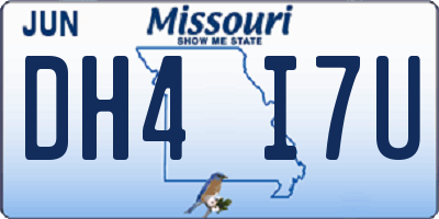 MO license plate DH4I7U
