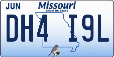MO license plate DH4I9L