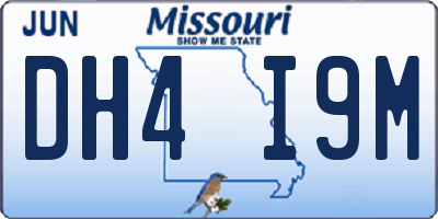 MO license plate DH4I9M