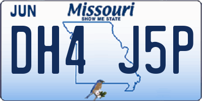 MO license plate DH4J5P