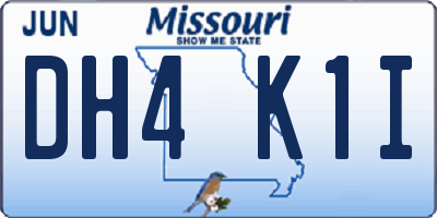 MO license plate DH4K1I