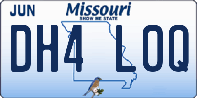 MO license plate DH4L0Q