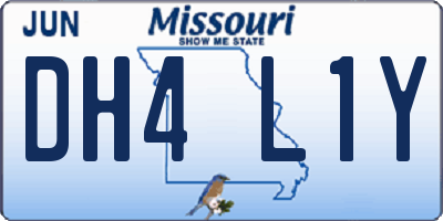 MO license plate DH4L1Y