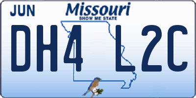 MO license plate DH4L2C