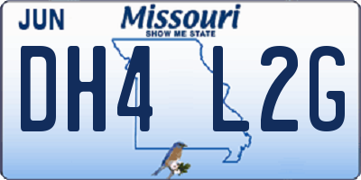 MO license plate DH4L2G