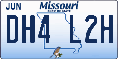 MO license plate DH4L2H