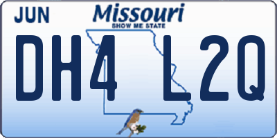 MO license plate DH4L2Q