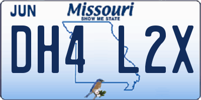 MO license plate DH4L2X