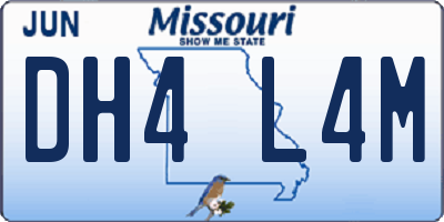 MO license plate DH4L4M