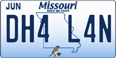 MO license plate DH4L4N