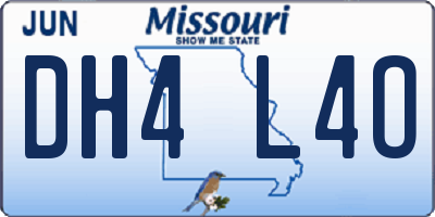 MO license plate DH4L4O
