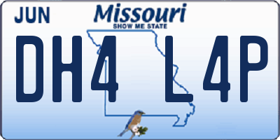 MO license plate DH4L4P