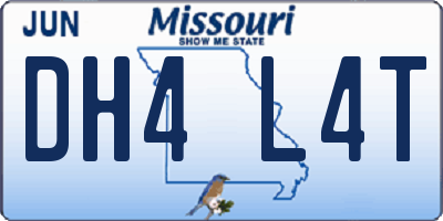 MO license plate DH4L4T