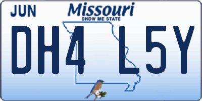 MO license plate DH4L5Y