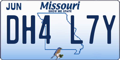 MO license plate DH4L7Y