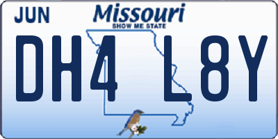 MO license plate DH4L8Y