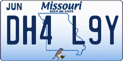 MO license plate DH4L9Y