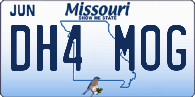 MO license plate DH4M0G