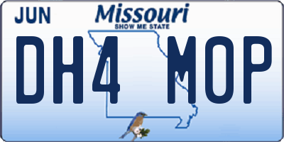 MO license plate DH4M0P