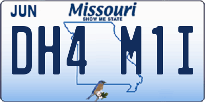 MO license plate DH4M1I