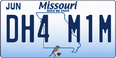 MO license plate DH4M1M