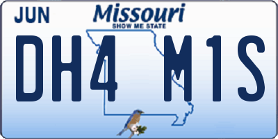 MO license plate DH4M1S