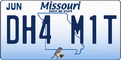 MO license plate DH4M1T