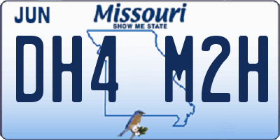 MO license plate DH4M2H