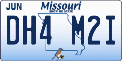 MO license plate DH4M2I